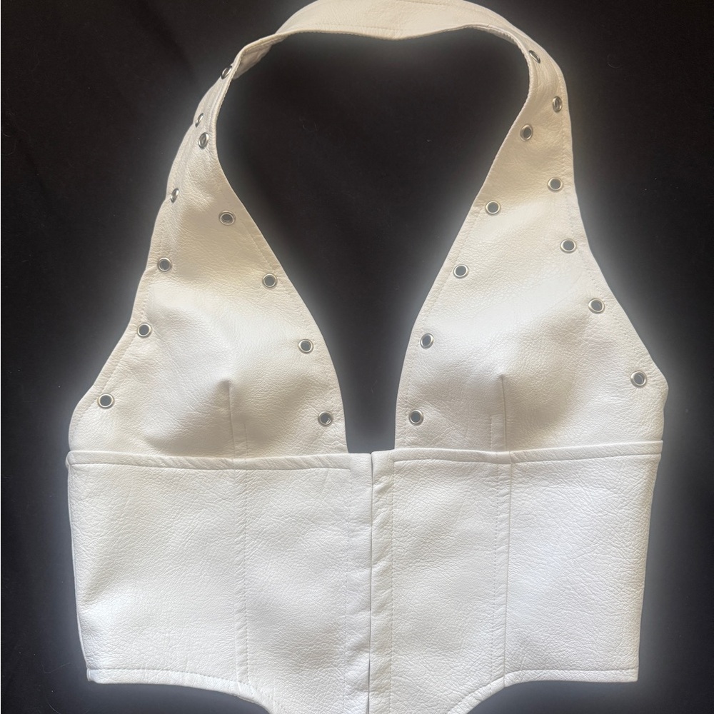 Princess Polly Cream Halter Top